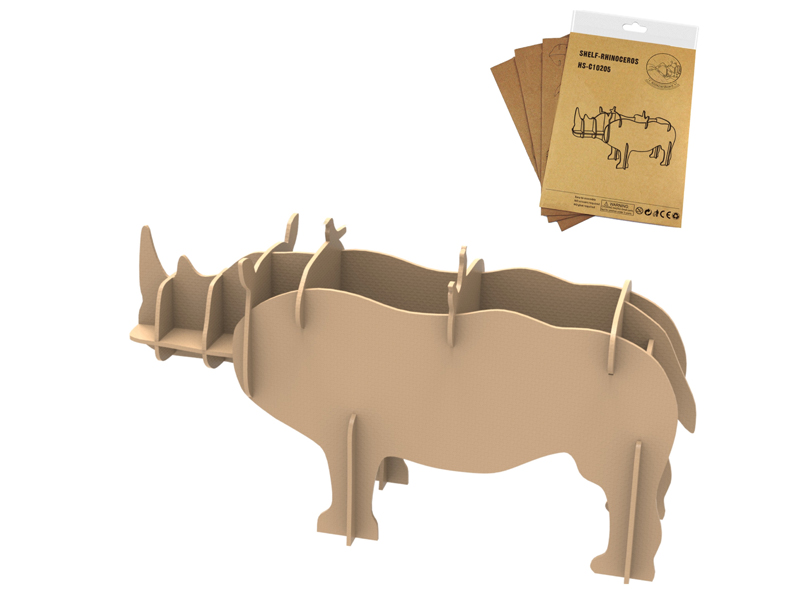 15Pcs 3D Puzzle Rhinoceros Storage Rack