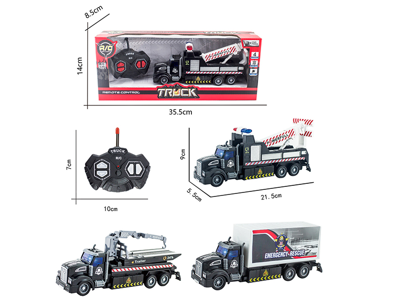 1:48 27Mhz 4-Channel Remote Control Road Rescue Vehicle With Light(Not Included  Batteries)