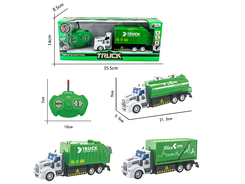 1:48 27Mhz 4-Channel Remote Control Rubbish Car With Light