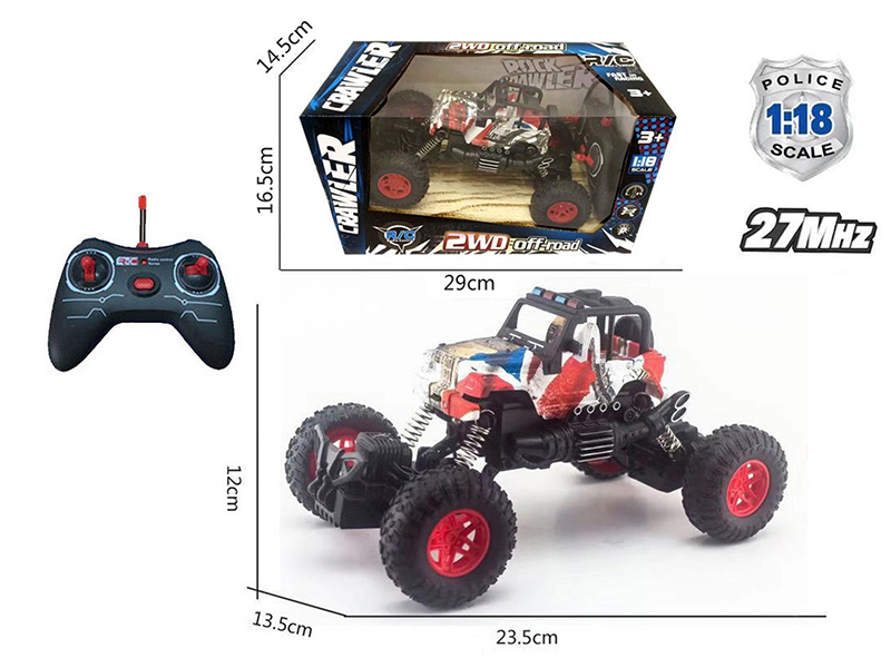 1:18 4-Channel Remote Control Water Transfer Printing Jeep Truck With Light(Not Included  Batteries)