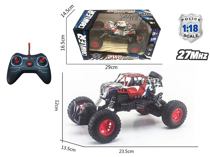 1:18 4-Channel Remote Control Water Transfer Printing Cross Country Car With Light(Not Included  Batteries)