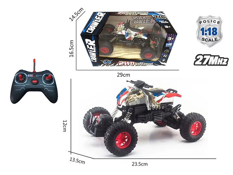1:18 4-Channel Remote Control Water Transfer Printing  Scrambling Motorcycle Climbing Car With Light(Not Included  Batteries)