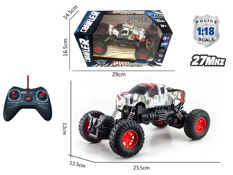 1:18 4-Channel Remote Control Water Transfer Printing Pickup Truck With Light(Not Included  Batteries)