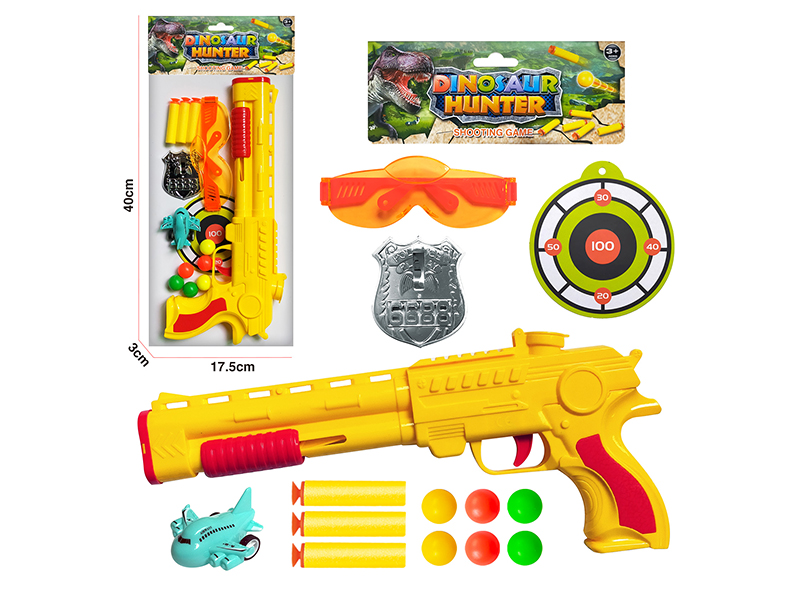 Pull Back Airplane + Soft Bullet & Ping-Pong Ball Gun Set