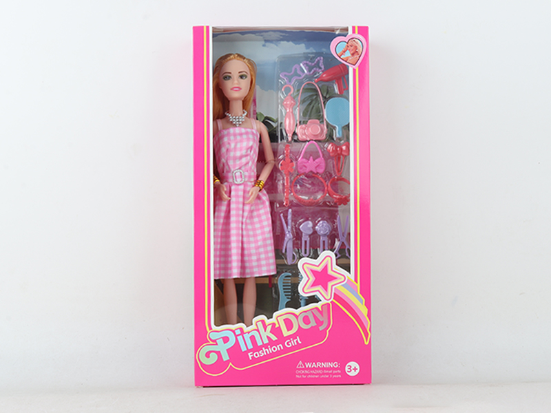 11 Inch Solid Body 11 Joint Doll Wearing Wearing Bracelets, Necklaces, Hair Clips, Hair Accessories, Umbrellas, Cameras