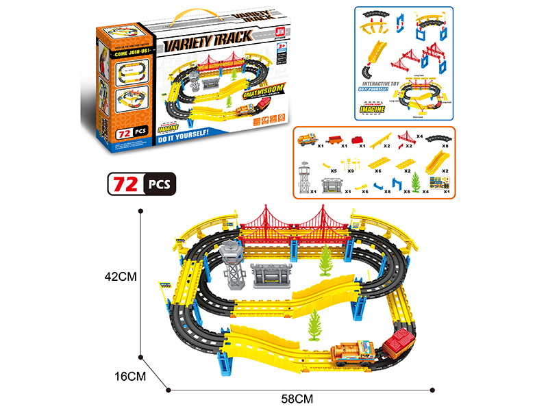 B/O Rail Train 72pcs