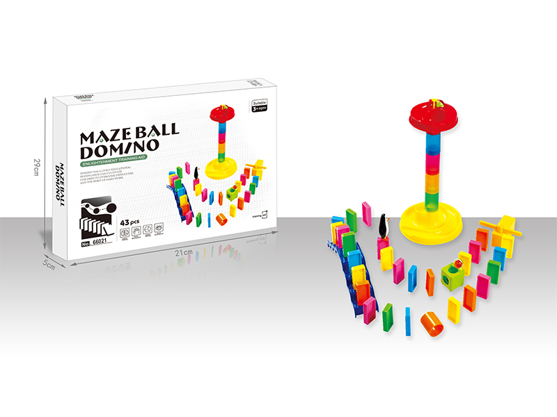 43PCS Domino Ball Track Building Blocks