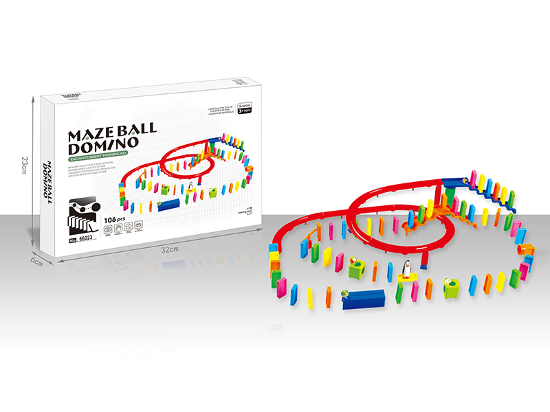 106PCS Domino Ball Track Building Blocks