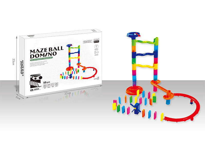 55PCS Domino Ball Track Building Blocks