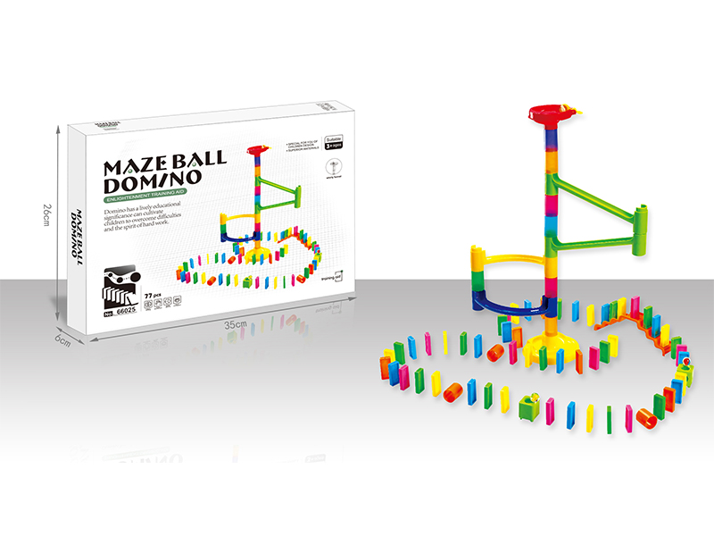 77PCS Domino Ball Track Building Blocks