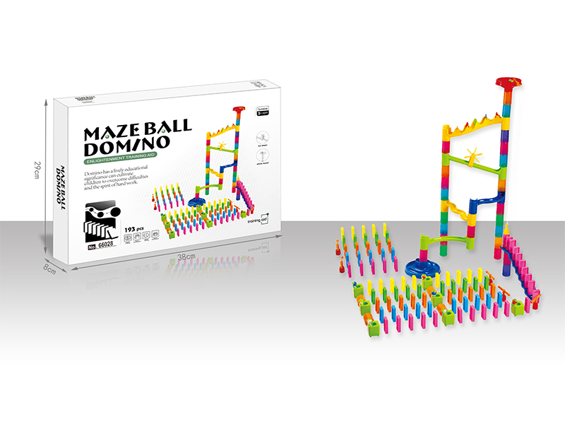 163PCS Domino Ball Track Building Blocks