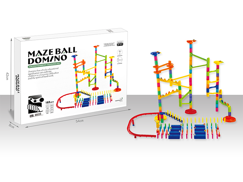 183PCS Domino Ball Track Building Blocks