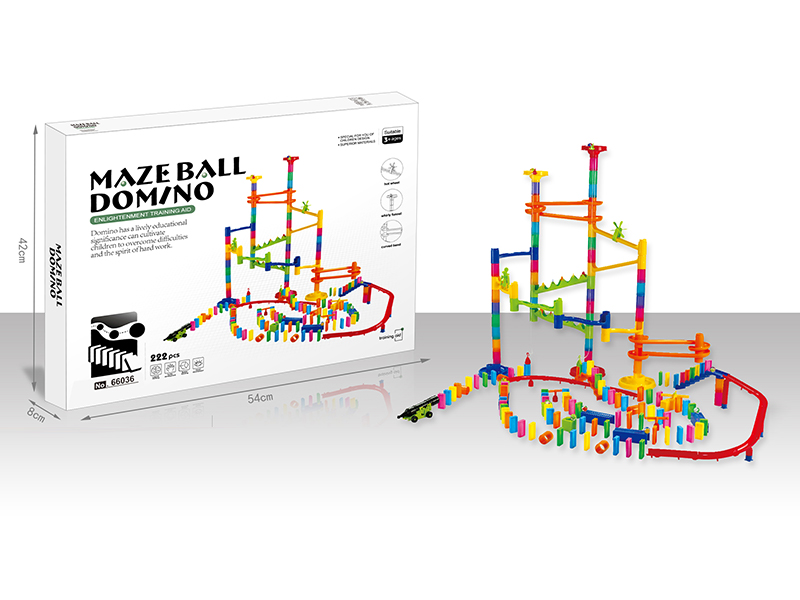 222PCS Domino Ball Track Building Blocks