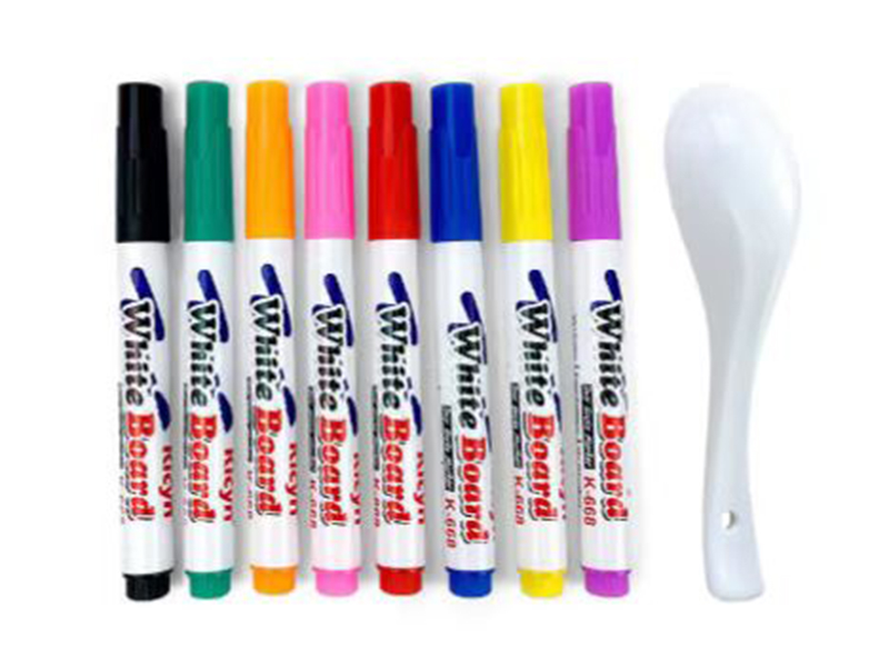 White Board Marker & Children's Fun Floating Pen 8pcs With Spoon