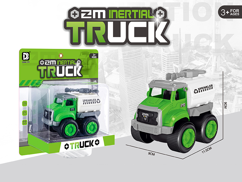 Friction City Sanitation Truck 1pcs