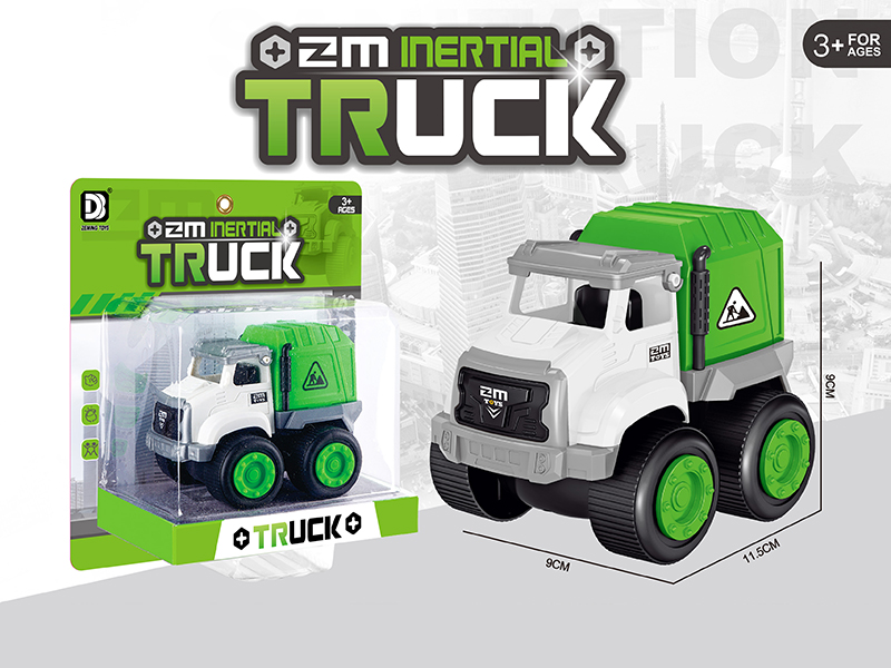Friction City Sanitation Truck 1pcs