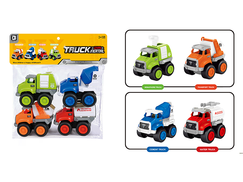 Friction City Cars 4pcs