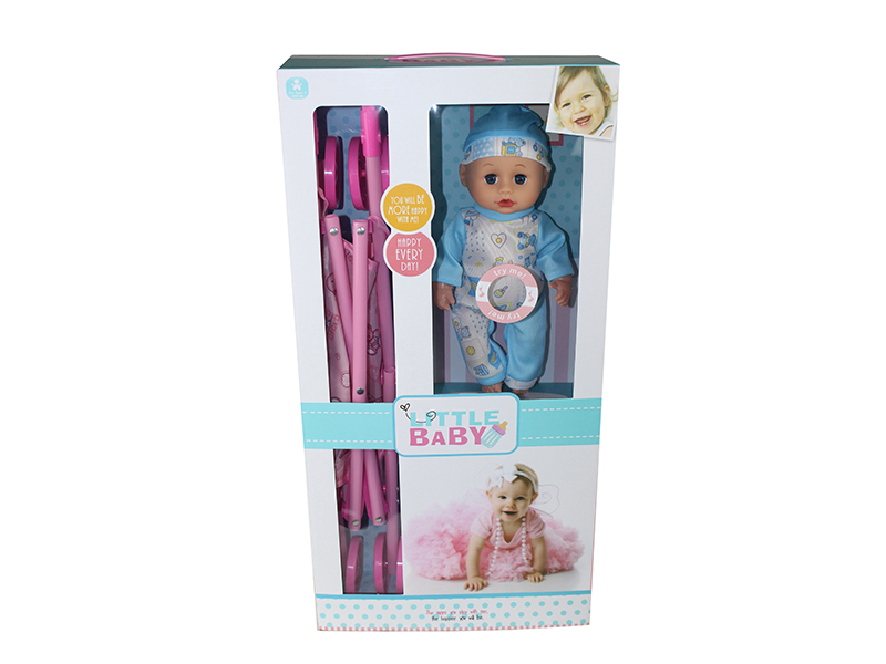 12-Inch Baby Doll With 4 Sounds IC + Stroller