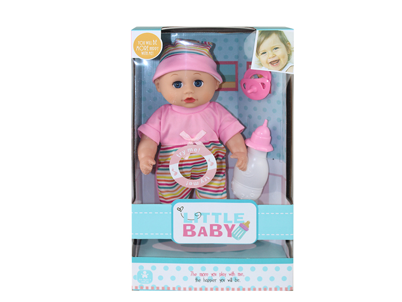 12-Inch Baby Doll With 4 Sounds IC + Pacifier,Feeding-Bottle