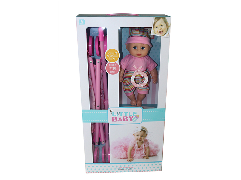 12-Inch Baby Doll With 4 Sounds IC + Stroller