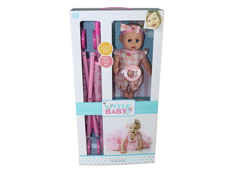 12-Inch Baby Doll With 4 Sounds IC + Stroller