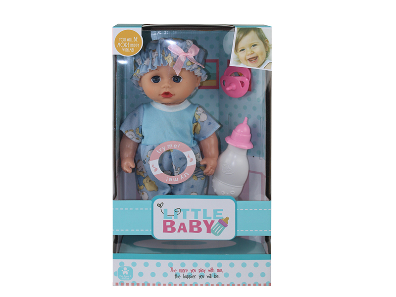 12-Inch Baby Doll With 4 Sounds IC + Pacifier,Feeding-Bottle