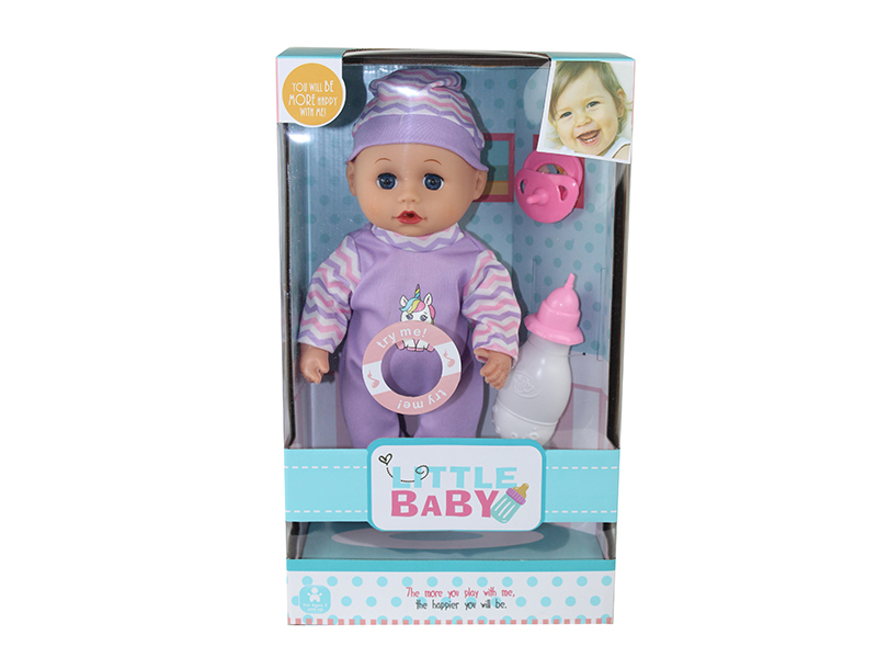 12-Inch Baby Doll With 4 Sounds IC + Pacifier,Feeding-Bottle