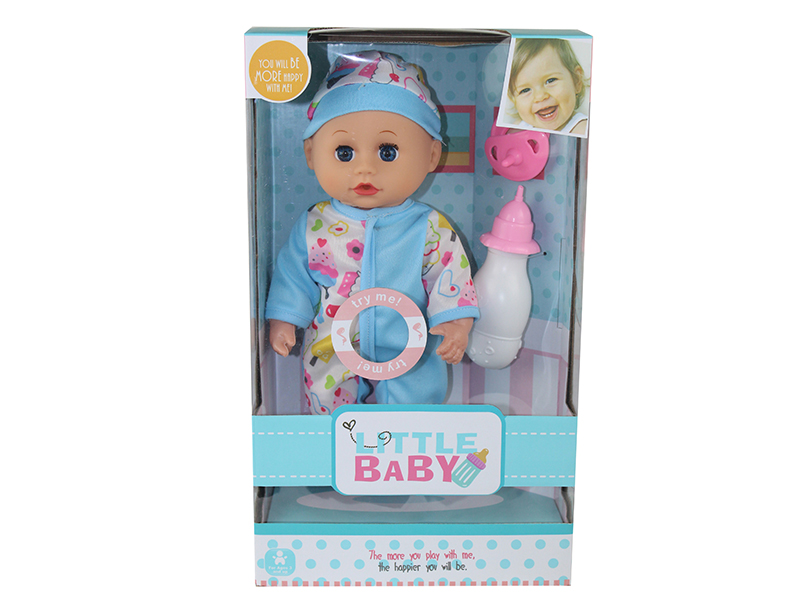 12-Inch Baby Doll With 4 Sounds IC + Pacifier,Feeding-Bottle