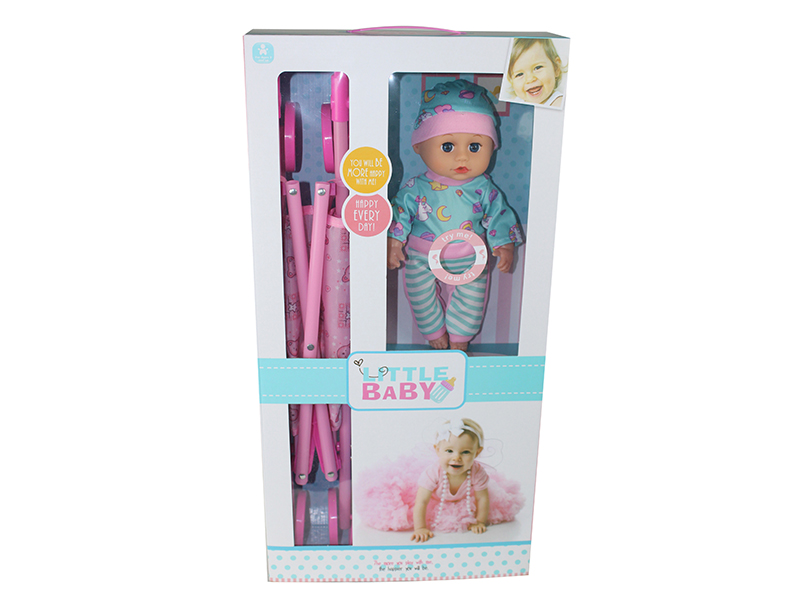 12-Inch Baby Doll With 4 Sounds IC + Stroller