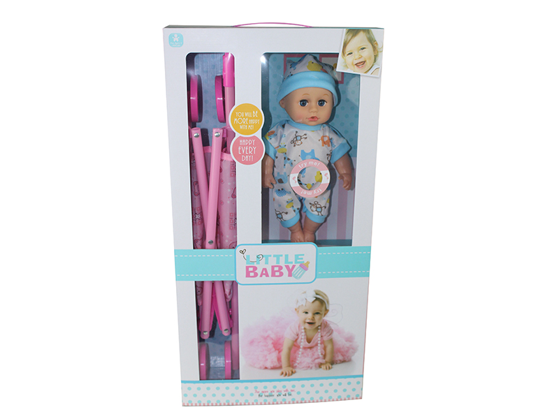 12-Inch Baby Doll With 4 Sounds IC + Stroller
