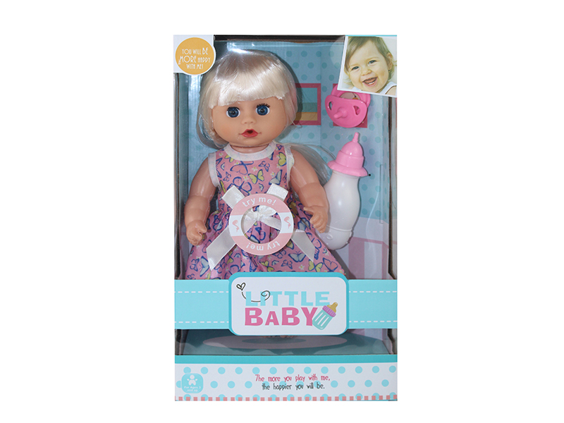 12-Inch Baby Doll With 4 Sounds IC + Pacifier,Feeding-Bottle