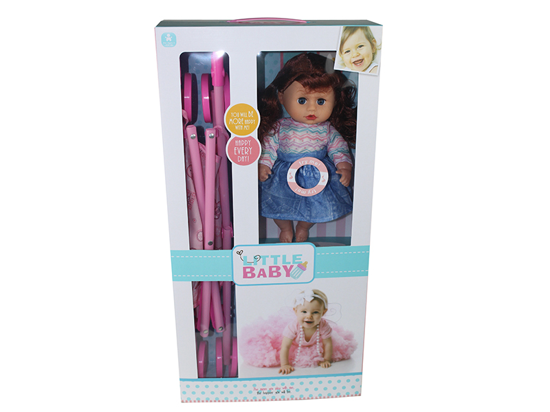 12-Inch Baby Doll With 4 Sounds IC + Stroller