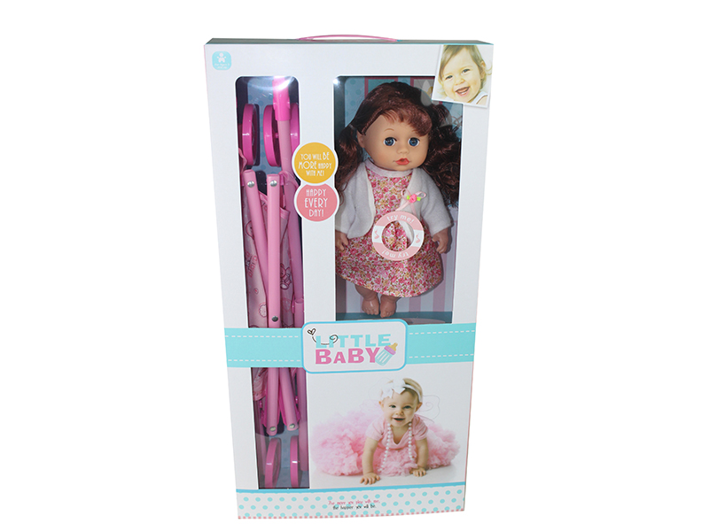 12-Inch Baby Doll With 4 Sounds IC + Stroller
