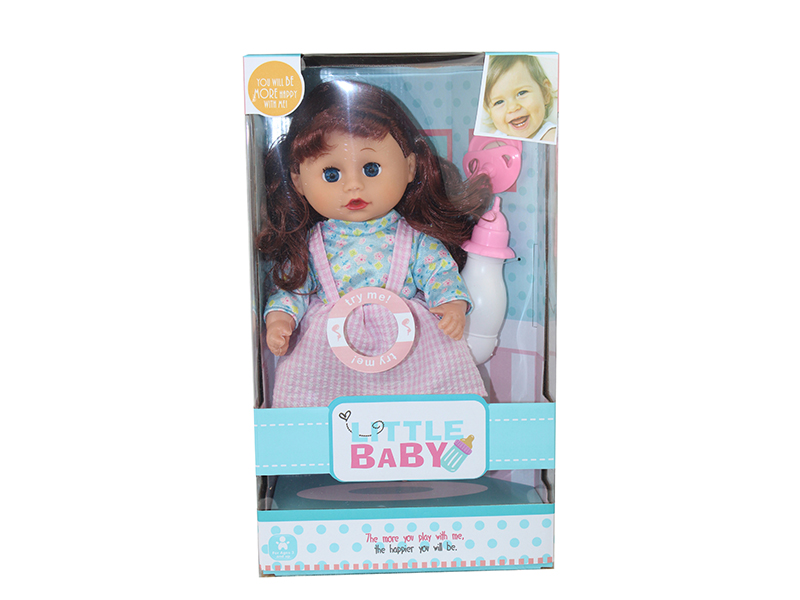 12-Inch Baby Doll With 4 Sounds IC + Pacifier,Feeding-Bottle