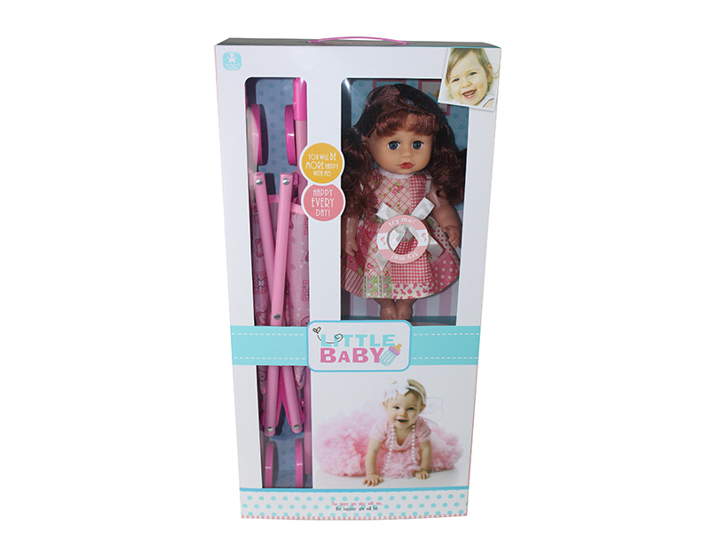 12-Inch Baby Doll With 4 Sounds IC + Stroller