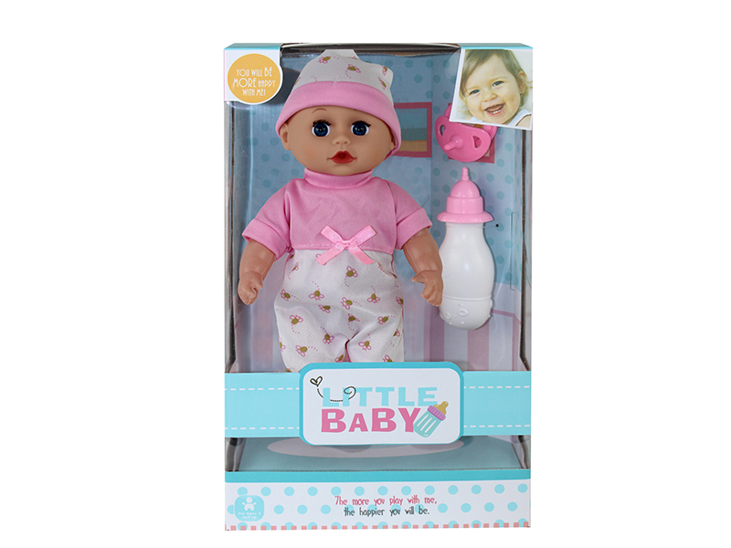 12-Inch Baby Doll With 4 Sounds IC + Pacifier,Feeding-Bottle