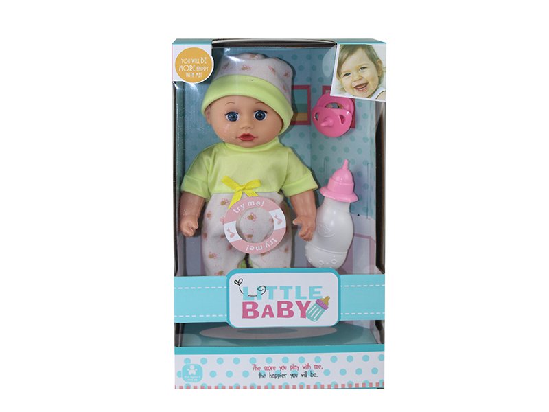 12-Inch Baby Doll With 4 Sounds IC + Pacifier,Feeding-Bottle