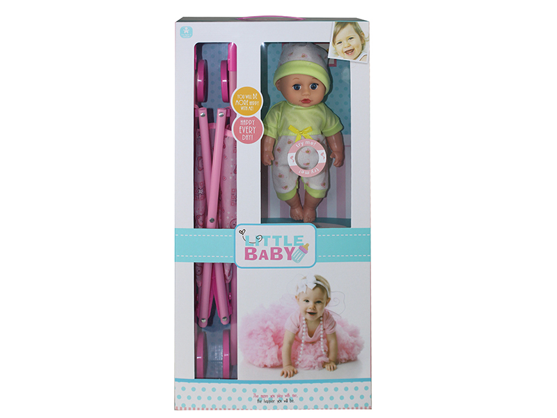 12-Inch Baby Doll With 4 Sounds IC + Stroller