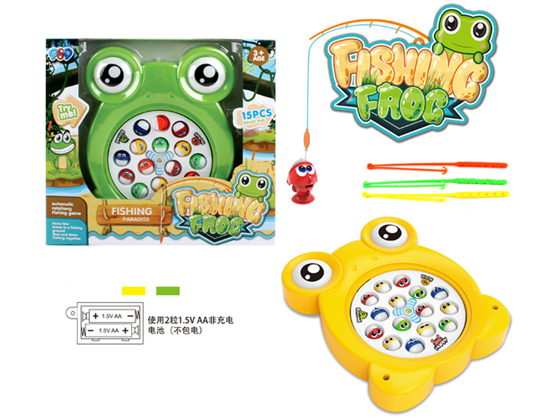 B/O Frog Fishing Table With Music(15 Fish)