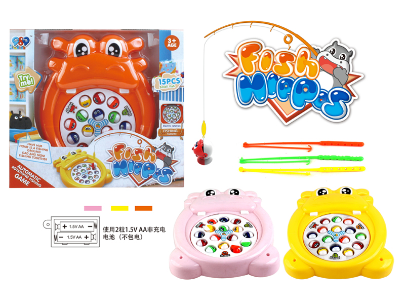 B/O Hippo Fishing Table With Music(15 Fish)