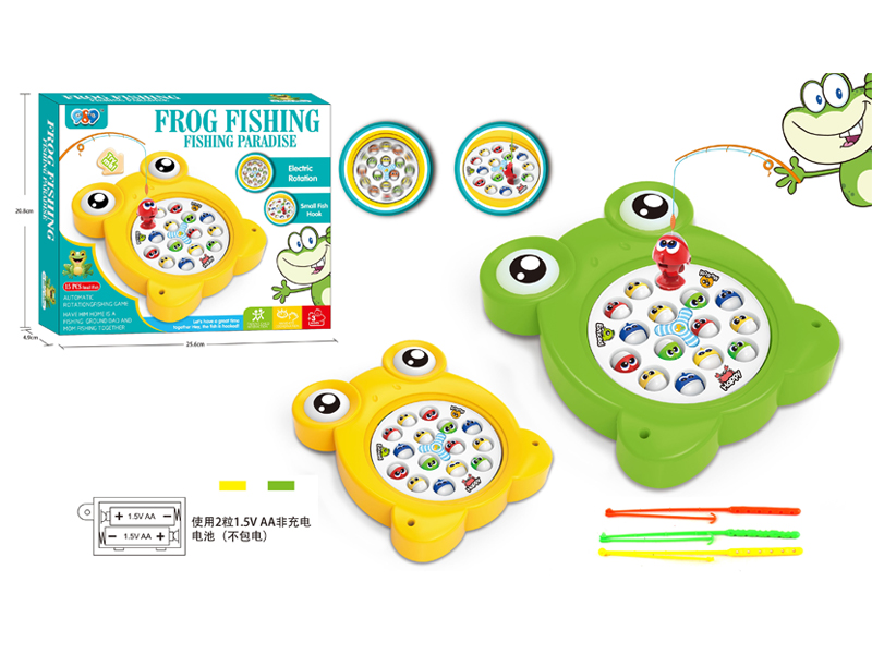 B/O Frog Fishing Table With Music(15 Fish)