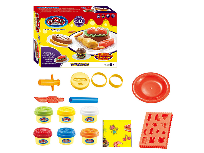 DIY Fast Food Modeling Play Dough Set