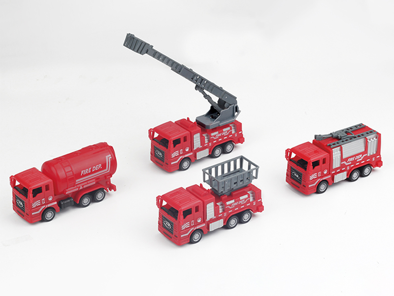 Pull Back Simulated Fire Truck