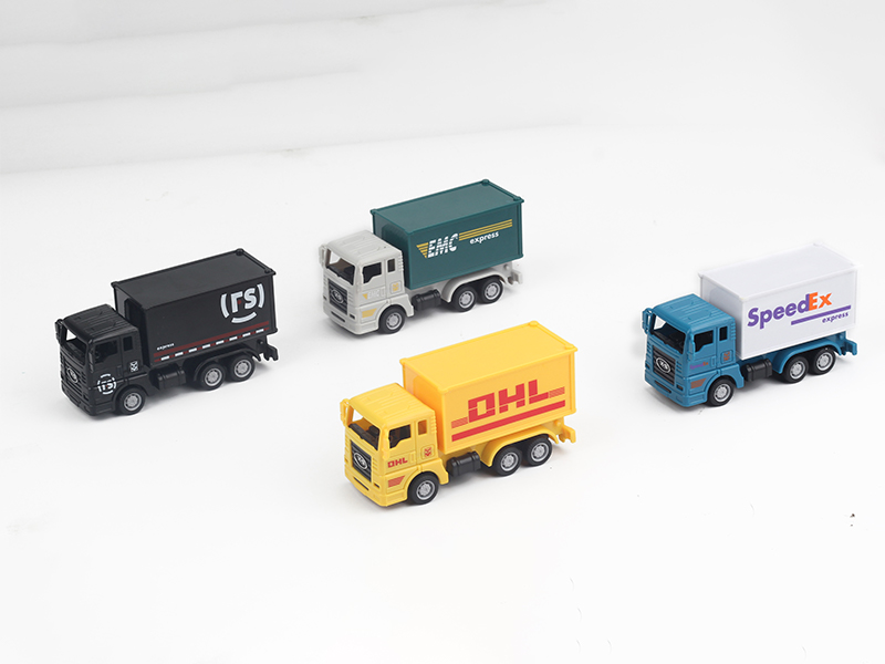 Pull Back Simulated Express Delivery Truck
