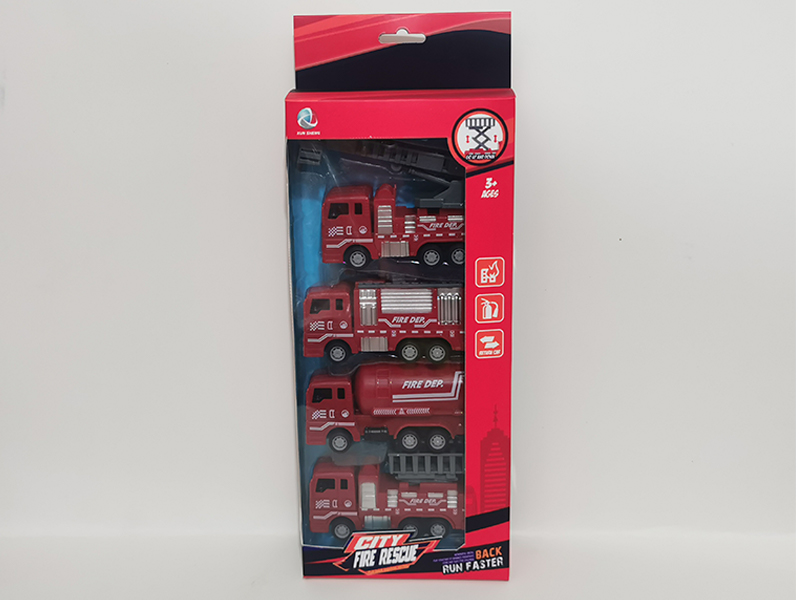 Pull Back Simulated Fire Truck