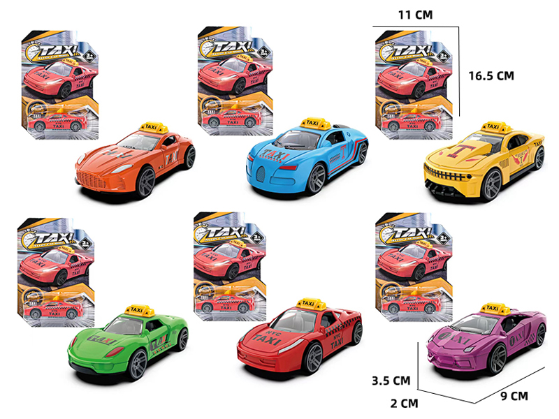 1:60 Pull Back Alloy Taxi