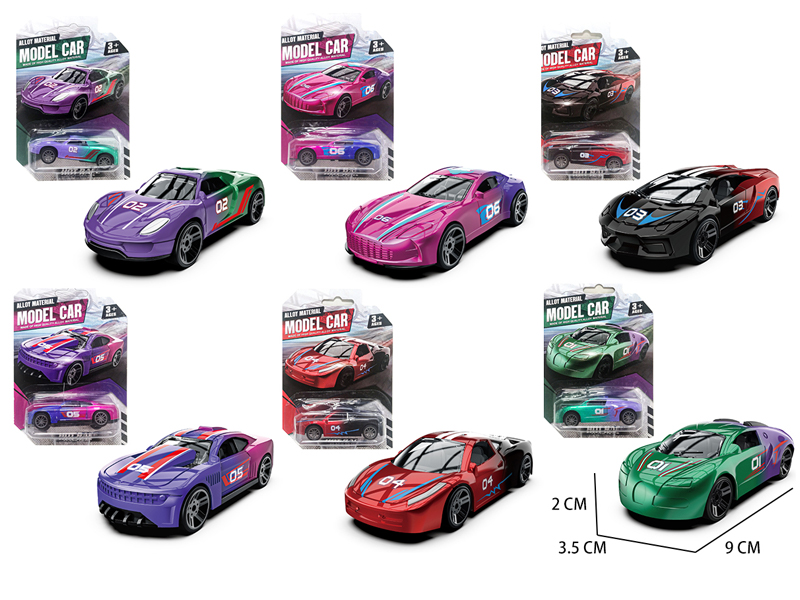 1:60 Pull Back Alloy Gradient Racing Car