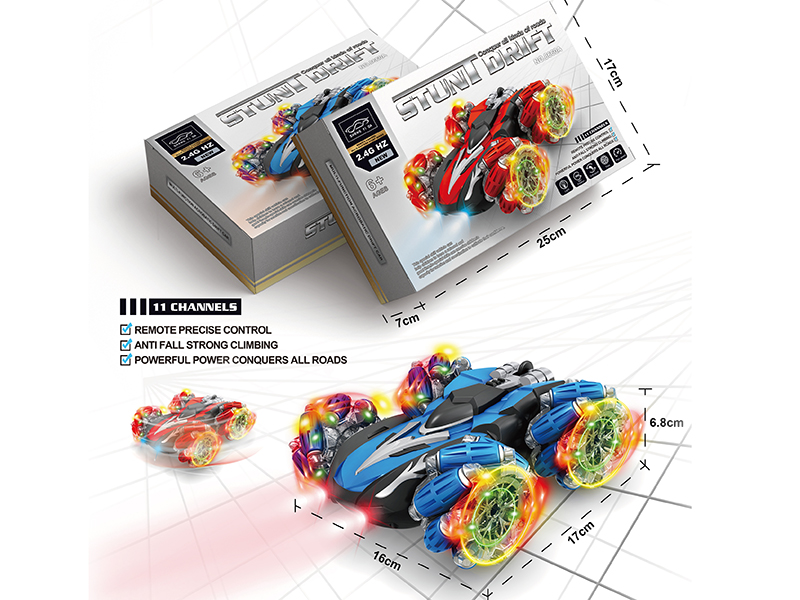 11 Channel Remote Control Stunt Drift Car