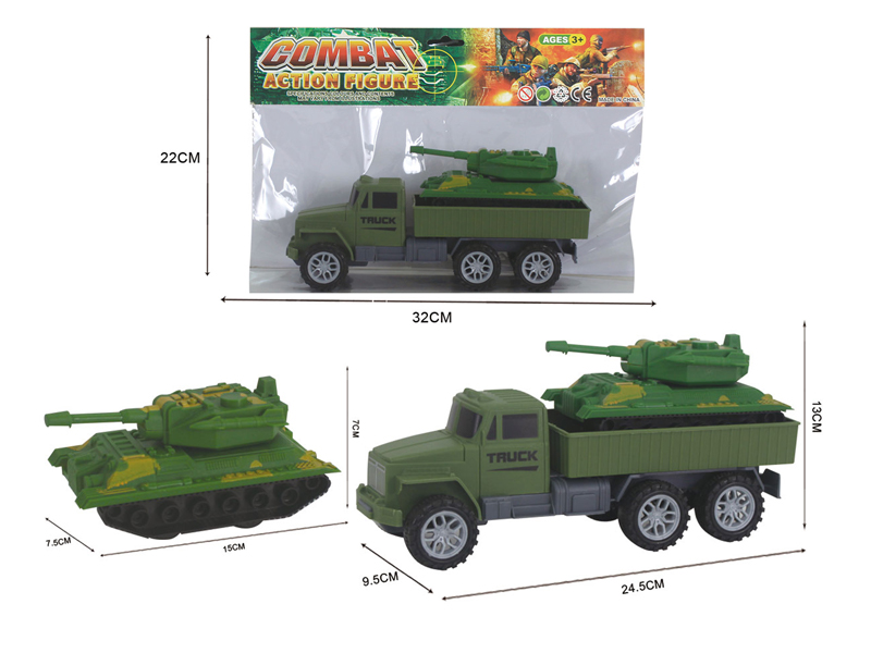 Friction Military Vehicles With Tank