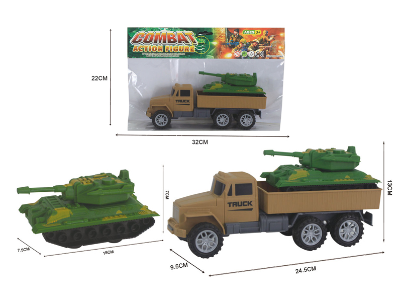 Friction Military Vehicles With Tank